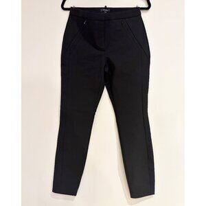 Black Dress Pants Womens Size 6 Slim Fit Medium Rise Zipper Pockets